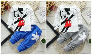 my plae תינוקות  Baby clothes toddler boy kids boy clothes pullover top &pants outfits cartoon
